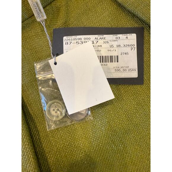 Sportmax Defilé Max Mara $595 Made in Italy Green Pleated Skirt Luxury Size 4 - Picture 3 of 8
